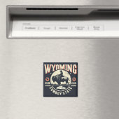 Retro Wyoming Magnet (In Situ (Geschirrspüler))