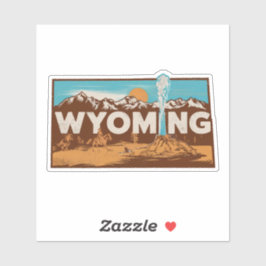 Retro Wyoming Staat Autoaufkleber Aufkleber