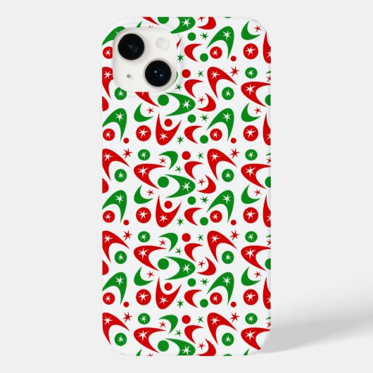 Retro Xmas Boomerangs Case-Mate iPhone Hülle (Rückseite)