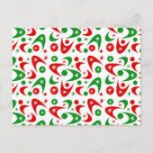 Retro Xmas Boomerangs Feiertagspostkarte (Vorderseite)