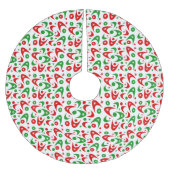 Retro Xmas Boomerangs Polyester Weihnachtsbaumdecke (Vorderseite)