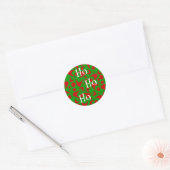 Retro Xmas Boomerangs Runder Aufkleber (Umschlag)