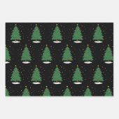 Retro Xmas frohe Weihnachtsbaumleuchten Geschenkpapier Set (Vorderseite)