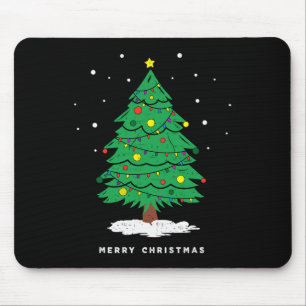Retro Xmas frohe Weihnachtsbaumleuchten Mousepad