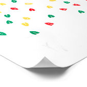 Retro Xmas Merry Christmas Tree Lights Poster (Ecke)