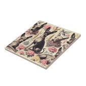 Retro Xoloitzcuintle Nahtlose Illustration Fliese (Seite)