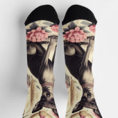 Retro Xoloitzcuintle Nahtlose Illustration Socken (Oben)
