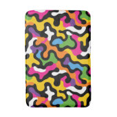 Retro y2k Ästhetik Funky Wirbel Farblich Abstrakt Badematte (Vorderseite Vertikal)