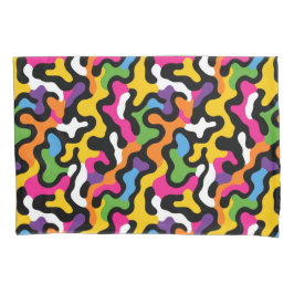 Retro y2k Ästhetik Funky Wirbel Farblich Abstrakt Kissenbezug