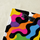 Retro y2k Ästhetische Wirbel Abstrakt Name Strandtuch (Beispiel)