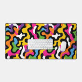 Retro y2k Ästhetisches Abstraktes Muster Schreibtischunterlage (Tastatur & Maus)