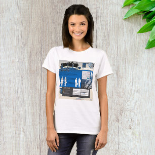 Retro-Y2K-Blue-Grunge-Website-Layout T-Shirt