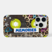 Retro Y2K Cassette Tape 1980s Leopard Print aesthe iPhone Hülle (Rückseite (Horizontal))