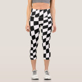 Retro Y2K Checkerboard Capri Leggings (Vorderseite)