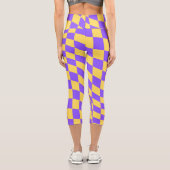 Retro-Y2K-Checkerboard Capri Leggings (Rückseite)
