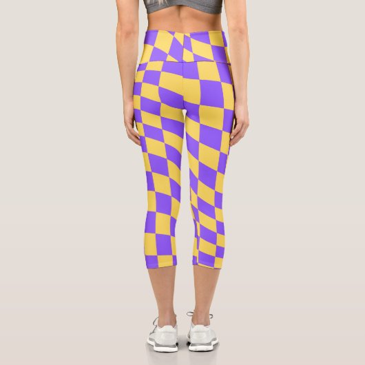 Retro-Y2K-Checkerboard Capri Leggings (Rückseite)