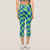 Retro Y2K Checkerboard Capri Leggings (Rückseite)
