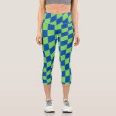 Retro Y2K Checkerboard Capri Leggings (Vorderseite)