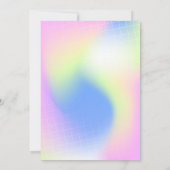 Retro Y2K Cyber Pink Neon Photo Graduation Ankündigung (Rückseite)