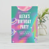 Retro y2k Geburtstagsfeier Einladung (Stehend Vorderseite)