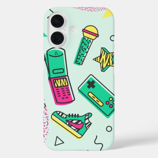 Retro Y2K Memphis Tech Pop Case-Mate iPhone Hülle (Rückseite)