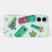 Retro Y2K Memphis Tech Pop iPhone 16 Hülle (Rückseite (Horizontal))