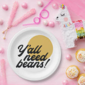 Retro 'Y'all Need Boans' Bohnenprotokoll Pappteller (Party)