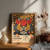 Retro Yayoi Kusama Japanese Tiger Exhibition Poster