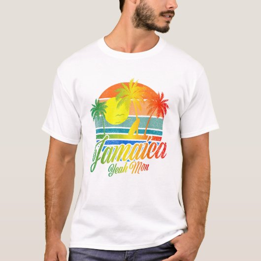 Retro Yeah Mon Jamaica Summer T-Shirt (Vorderseite)