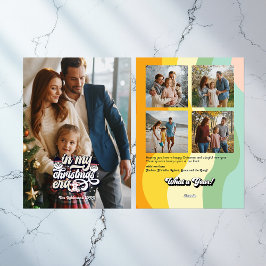 Retro "Year in Review" Saisonale Fotos Feiertagskarte