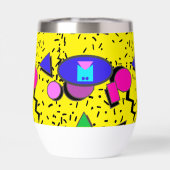 Retro Yellow 80er Memphis Abstrakt (Rückseite)