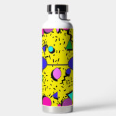 Retro Yellow 80er Memphis Abstrakt Trinkflasche (links)