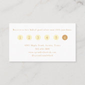 Retro Yellow And Orange Heart Bakery Loyalty  Visitenkarte (Rückseite)