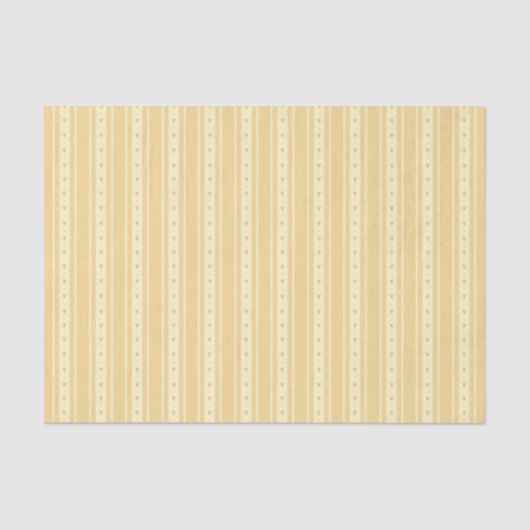 Retro Yellow And Orange Heart Stripes Bakery Seidenpapier (Vorderseite)