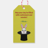 Retro Yellow Big Top Circus Cartoon Geschenkmarke Geschenkanhänger (Rückseite)