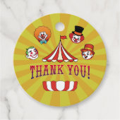 Retro Yellow Big Top Circus Niedlicher Cartoon Vie Geschenkanhänger (Vorderseite)