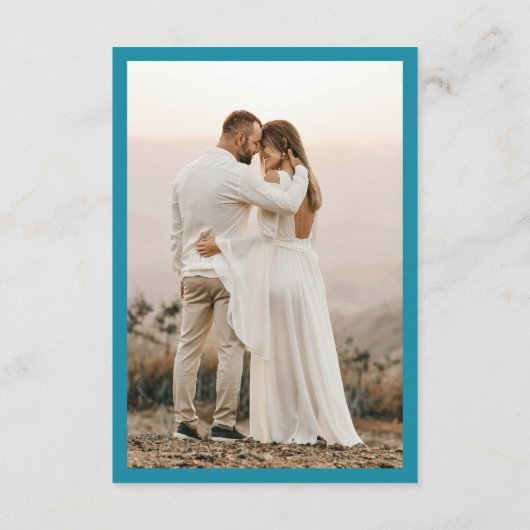 Retro Yellow Cabo Wedding Details QR Code Begleitkarte (Rückseite)