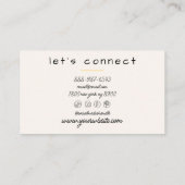 Retro Yellow Cream Wavy Stripes Trendy Boho Visitenkarte (Rückseite)