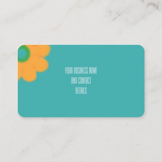 Retro Yellow Daisy Loyalty Treuekarte (Rückseite)