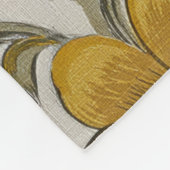 Retro Yellow Flower Garden Aesthetic Fleecedecke (Ecke)