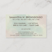 Retro Yellow Green Pate Groomer Visitenkarte (Rückseite)