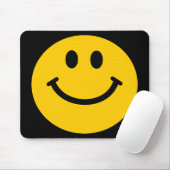 Retro Yellow Happy Face Mousepad (Mit Mouse)