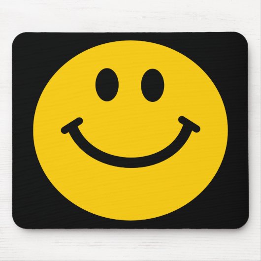 Retro Yellow Happy Face Mousepad (Vorne)