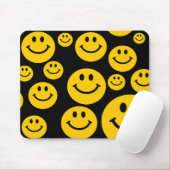 Retro Yellow Happy Face Mousepad (Mit Mouse)