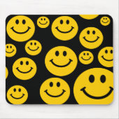 Retro Yellow Happy Face Mousepad (Vorne)