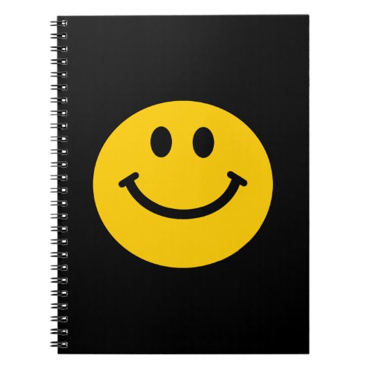 Retro Yellow Happy Face Notizblock (Vorderseite)