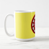 Retro Yellow Heart Liebe Tasse Cup (Links)