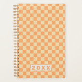 Retro Yellow Orange Checkerboard 2026 Planer (Vorderseite)
