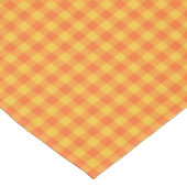 Retro Yellow Orange Gingham Picnic Table Decor Tischdecke (Schrägansicht)