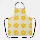 Retro Yellow Tropical Simple Blume Pattern Schürze (Vorderseite)